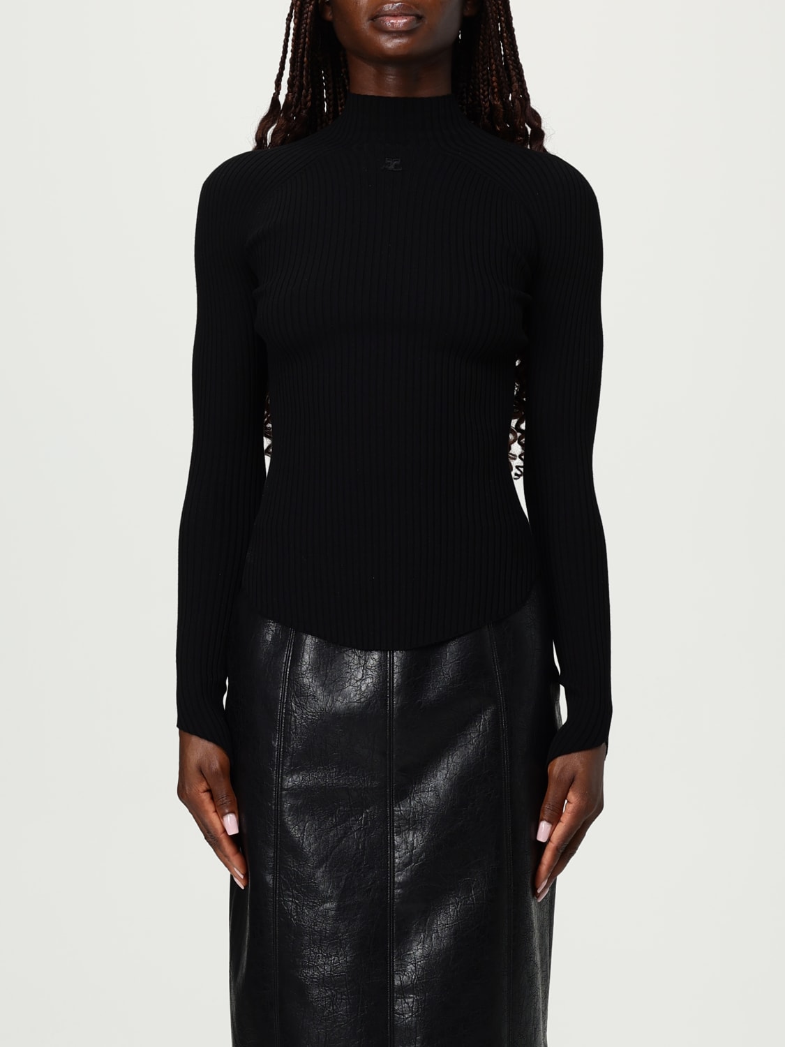 COURRÈGES JERSEY: Sudadera mujer CourrÈges, Negro - Img 1