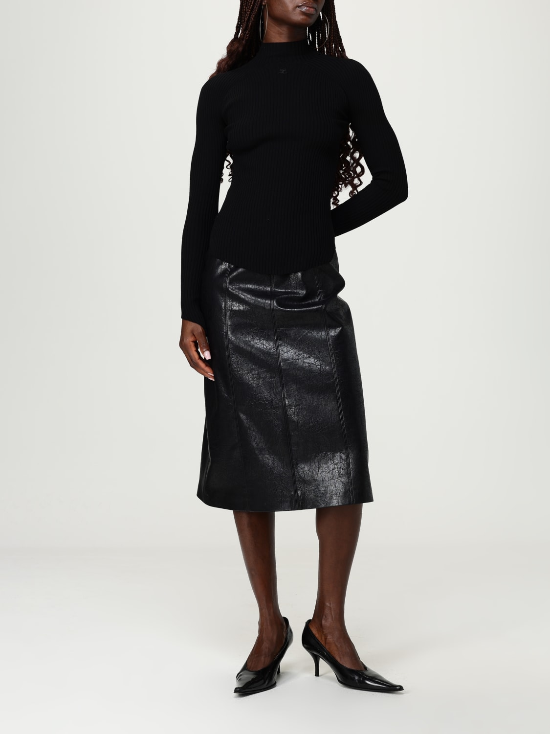 COURRÈGES JERSEY: Sudadera mujer CourrÈges, Negro - Img 2