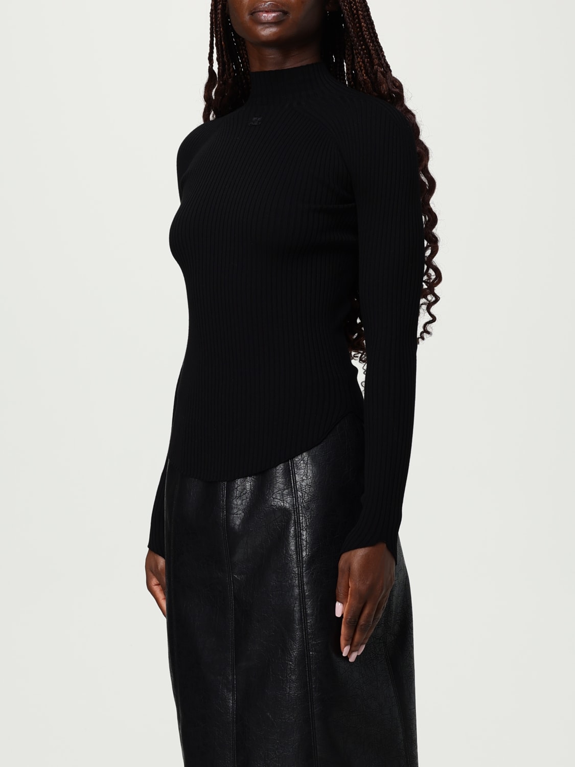 COURRÈGES JERSEY: Sudadera mujer CourrÈges, Negro - Img 4