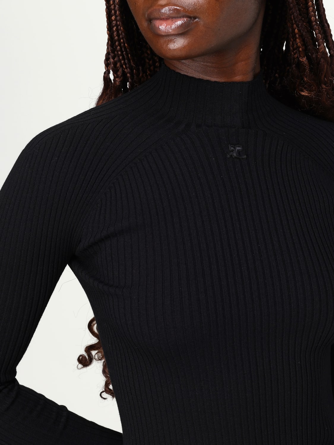 COURRÈGES JERSEY: Sudadera mujer CourrÈges, Negro - Img 5