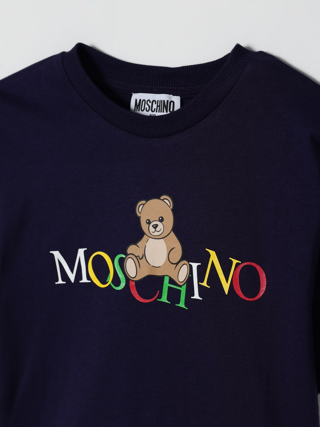 MOSCHINO T-SHIRT: T-shirt enfant Moschino, Bleu Marine - Img 3