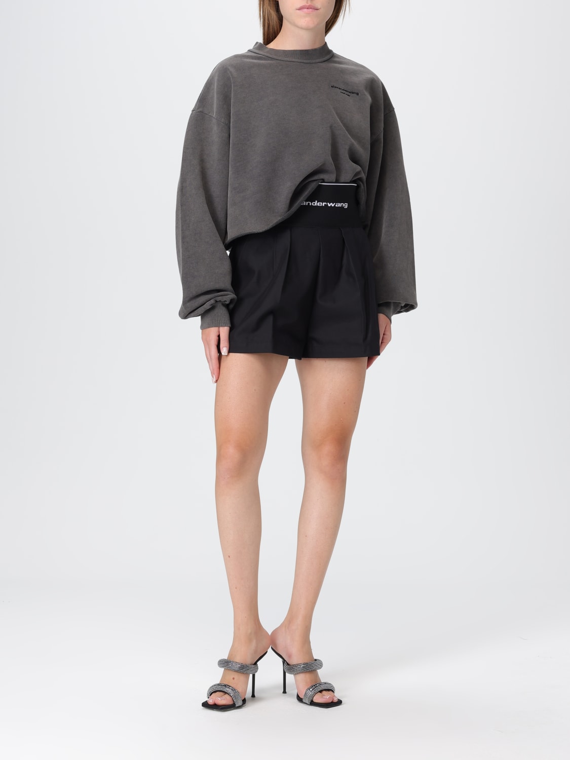 ALEXANDER WANG：スウェットシャツ レディース - ブラック | GIGLIO