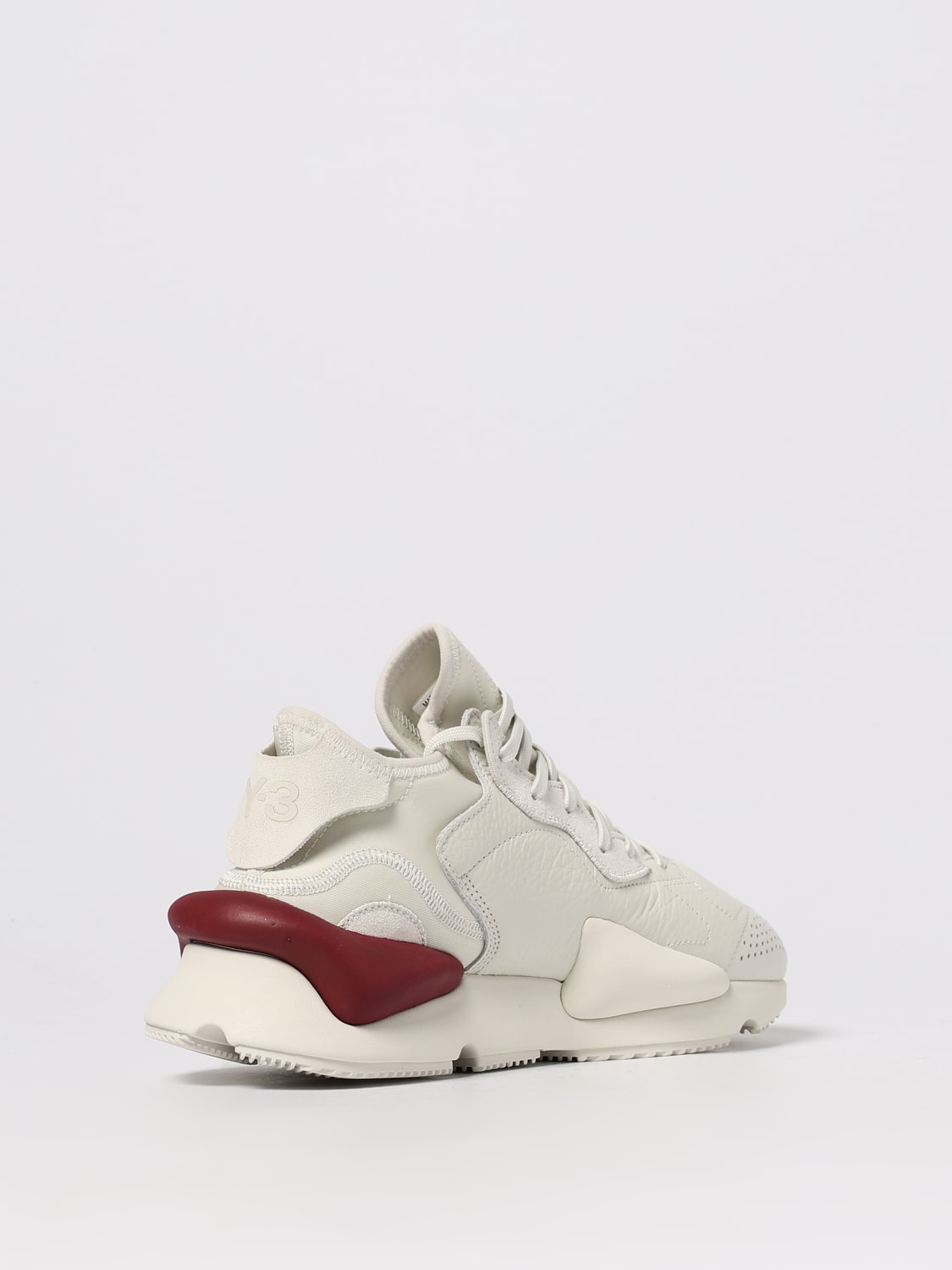 Y-3 SNEAKERS: Sneakers Kaiwa Y-3 in pelle e neoprene , Grigio - Img 3