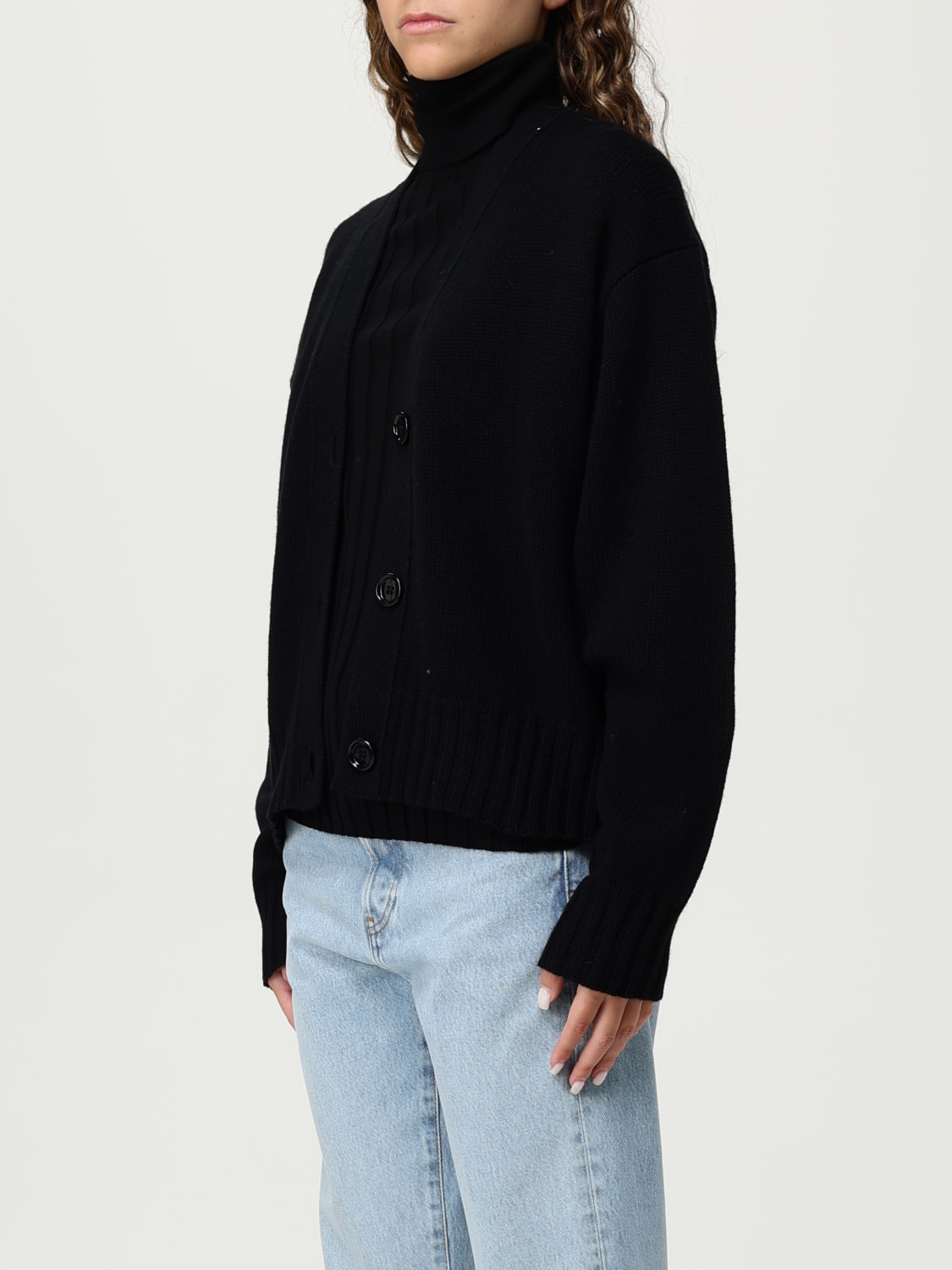 ALLUDE JERSEY: Cárdigan mujer Allude, Negro - Img 3