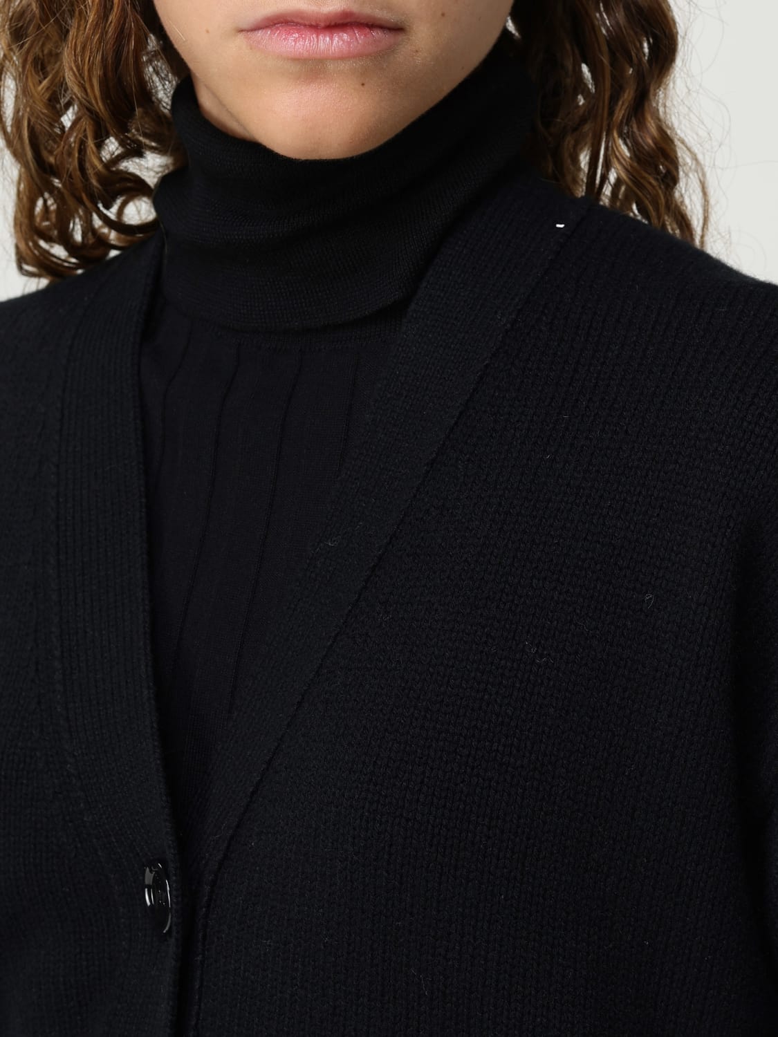 ALLUDE JERSEY: Cárdigan mujer Allude, Negro - Img 4