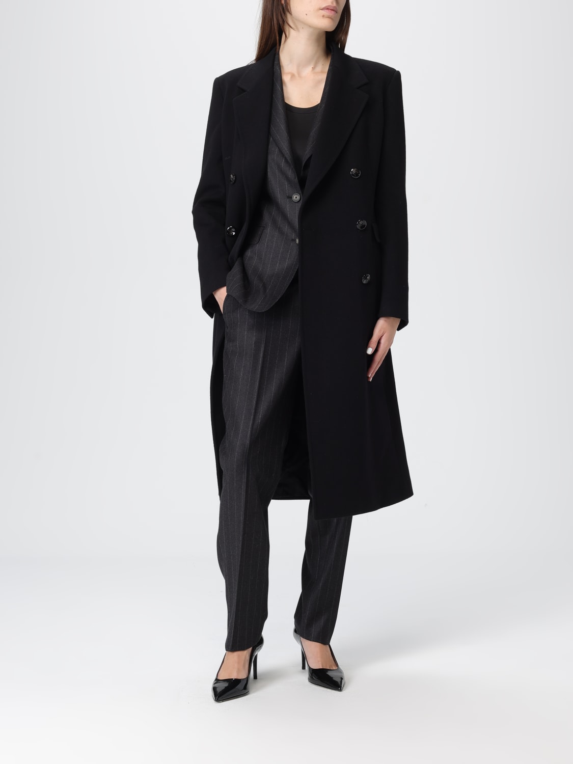 TAGLIATORE 大衣: 大衣 女士 Tagliatore, 黑色 - Img 2