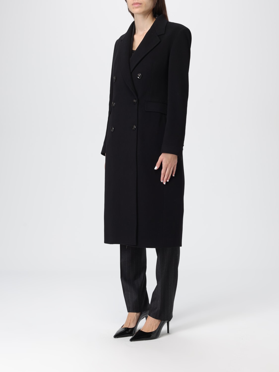 TAGLIATORE 大衣: 大衣 女士 Tagliatore, 黑色 - Img 4