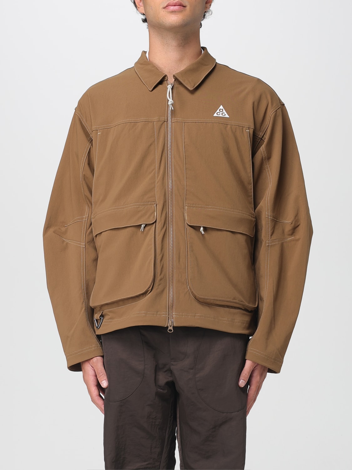 NIKE GIACCA: Giubbotto ACG x Nike in tessuto tecnico , Marrone - Img 1