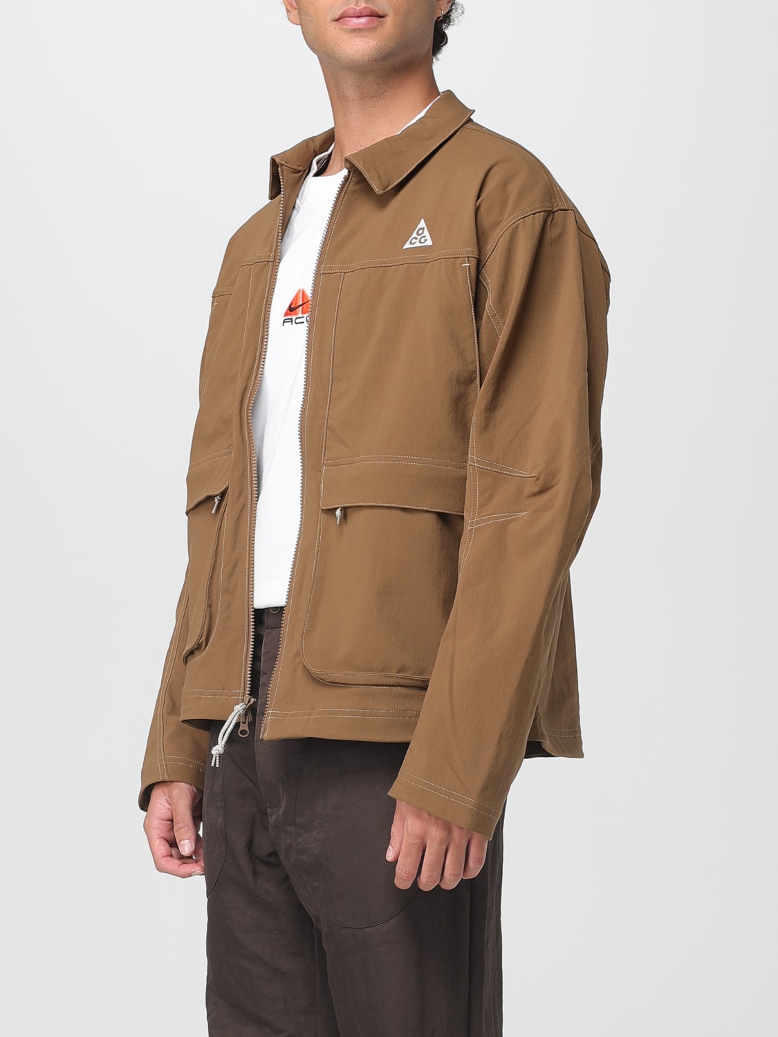 NIKE GIACCA: Giubbotto ACG x Nike in tessuto tecnico , Marrone - Img 3