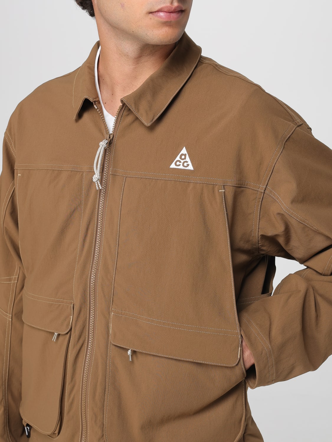 NIKE GIACCA: Giubbotto ACG x Nike in tessuto tecnico , Marrone - Img 4