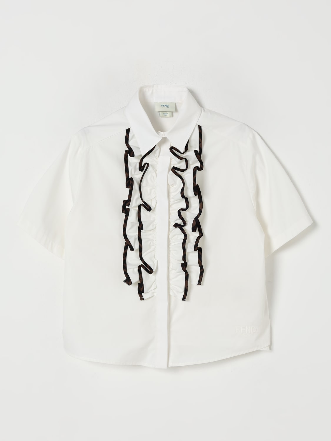 FENDI BLUSE: Bluse kinder Fendi, Weiß - Img 1