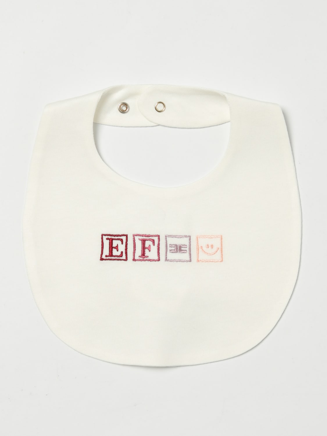ELISABETTA FRANCHI LA MIA BAMBINA BAVAGLINO: Bavaglino con logo Elisabetta Franchi La Mia Bambina, Bianco - Img 1