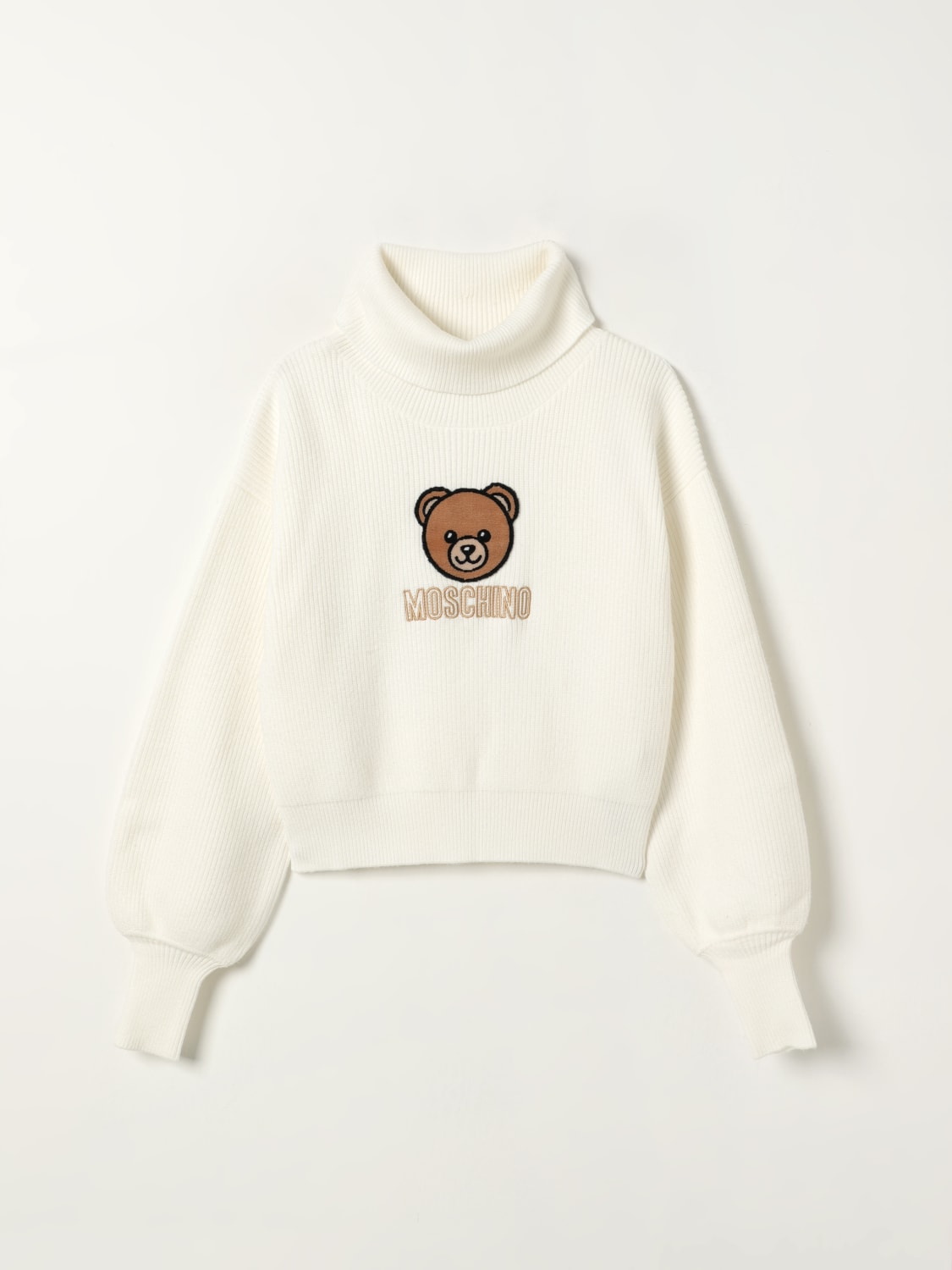 MOSCHINO PULLOVER: Pullover kinder Moschino, Weiß - Img 1