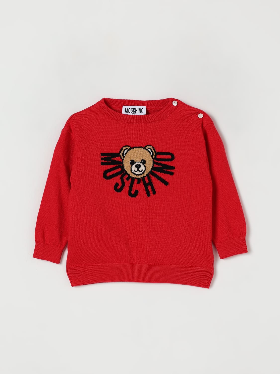 MOSCHINO SWEATER: Sweater kids Moschino, Red - Img 1