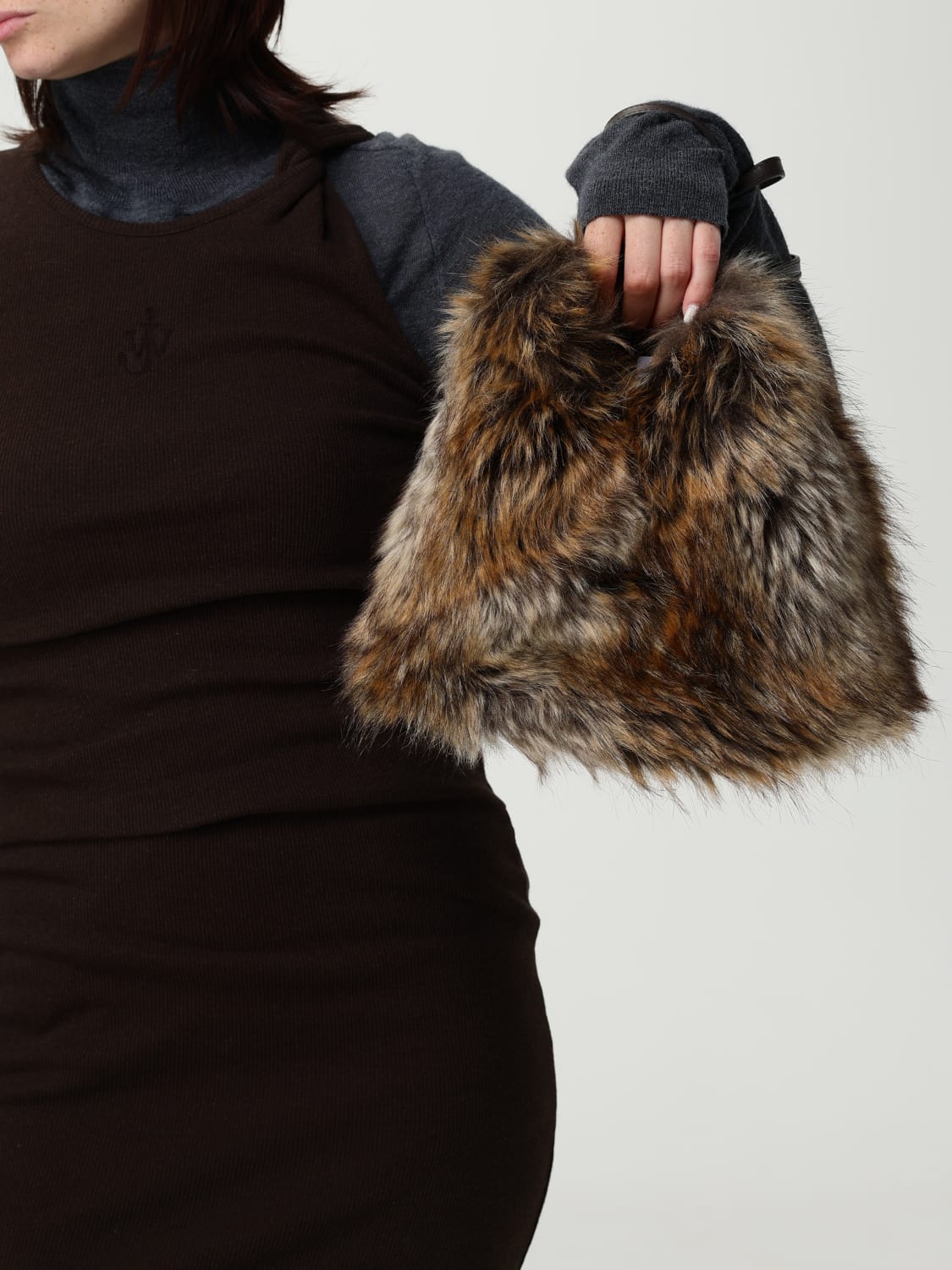 MM6 MAISON MARGIELA MINI BAG: Shoulder bag woman Mm6 Maison Margiela, Brown - Img 2