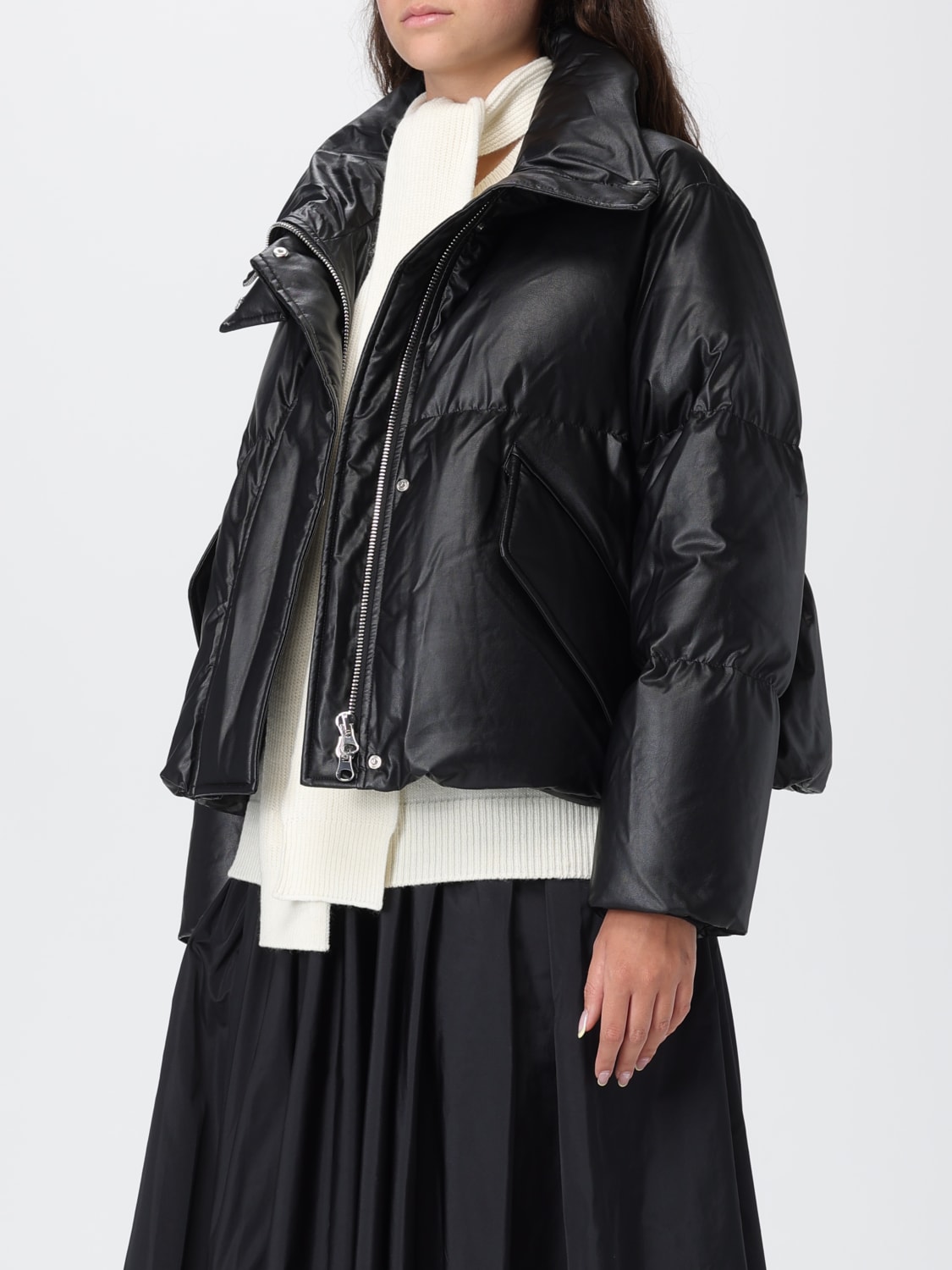MM6 MAISON MARGIELA JACKET: Coat woman Mm6 Maison Margiela, Black - Img 4