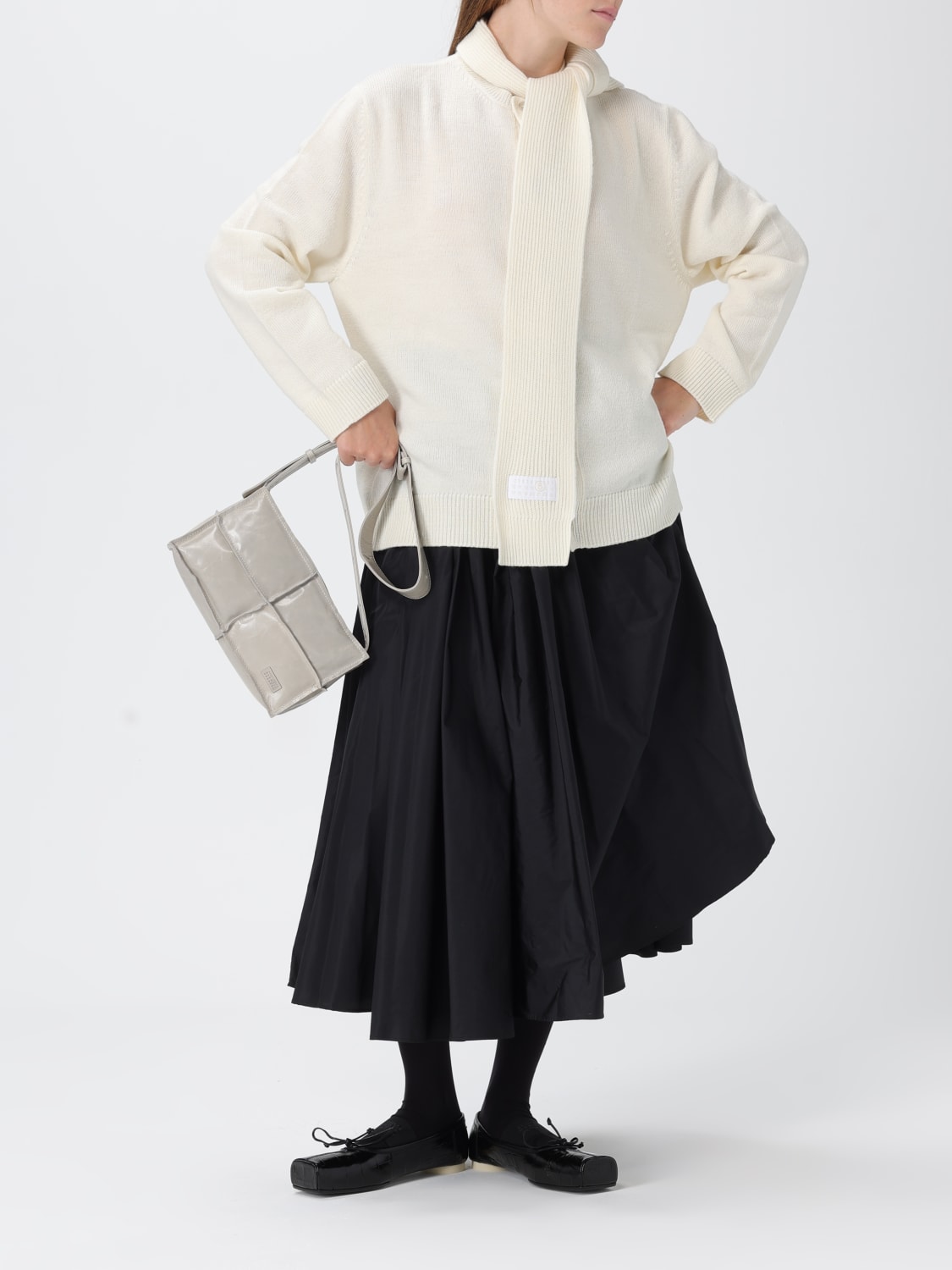 MM6 MAISON MARGIELA JUMPER: Cardigan woman Mm6 Maison Margiela, White - Img 2