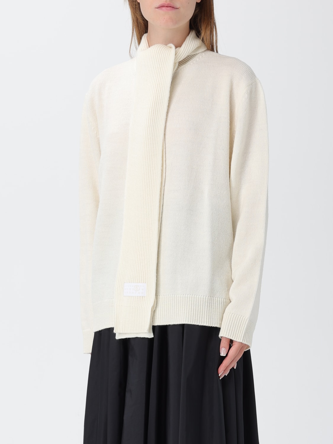 MM6 MAISON MARGIELA JUMPER: Cardigan woman Mm6 Maison Margiela, White - Img 4