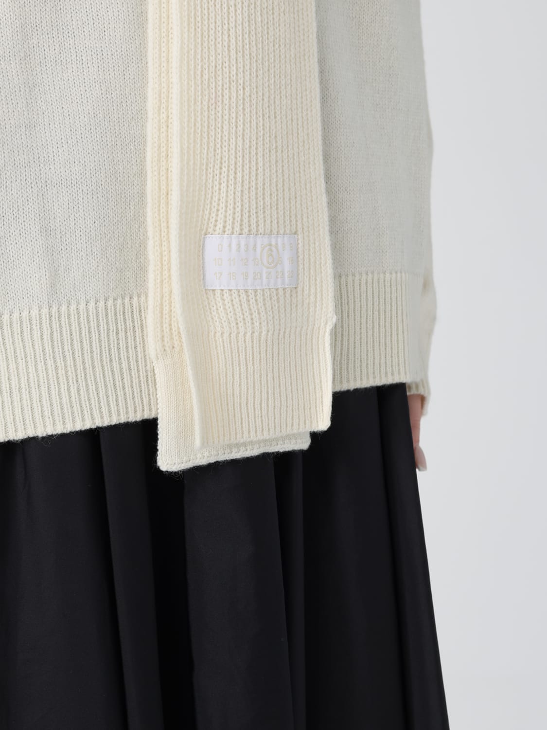 MM6 MAISON MARGIELA JUMPER: Cardigan woman Mm6 Maison Margiela, White - Img 5