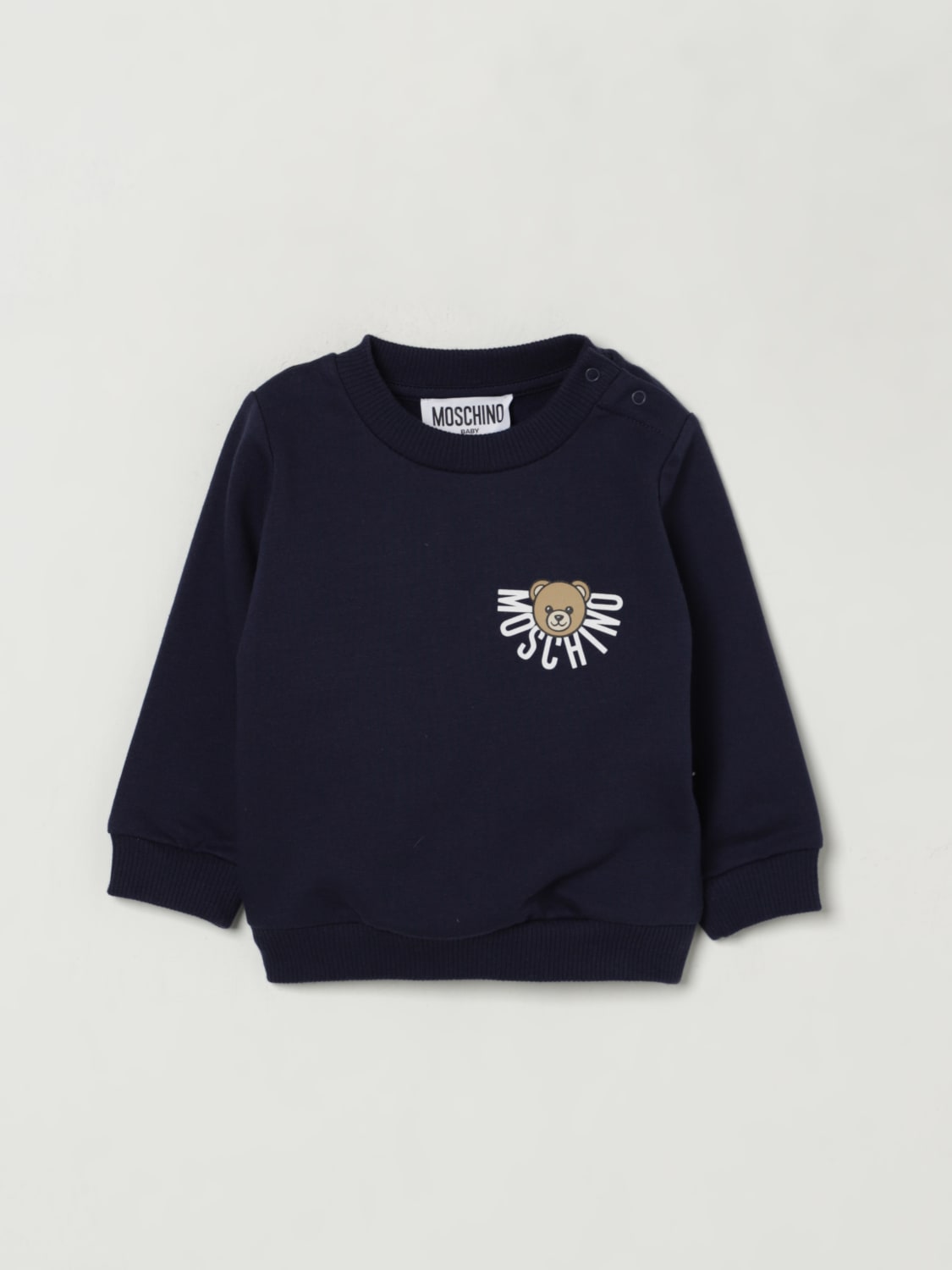 MOSCHINO SWEATER: Sweater kids Moschino, Navy - Img 1