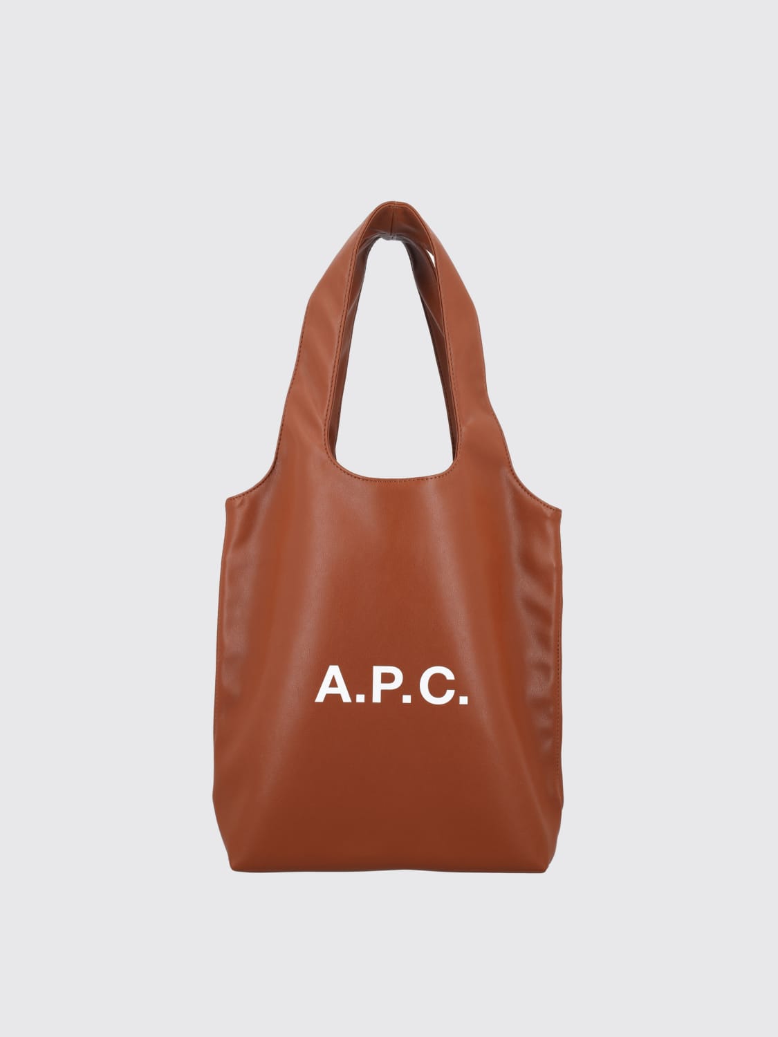 A.P.C. BORSA A TRACOLLA: Borsa Ninon Tote A.P.C. in pelle sintetica , Nocciola - Img 1