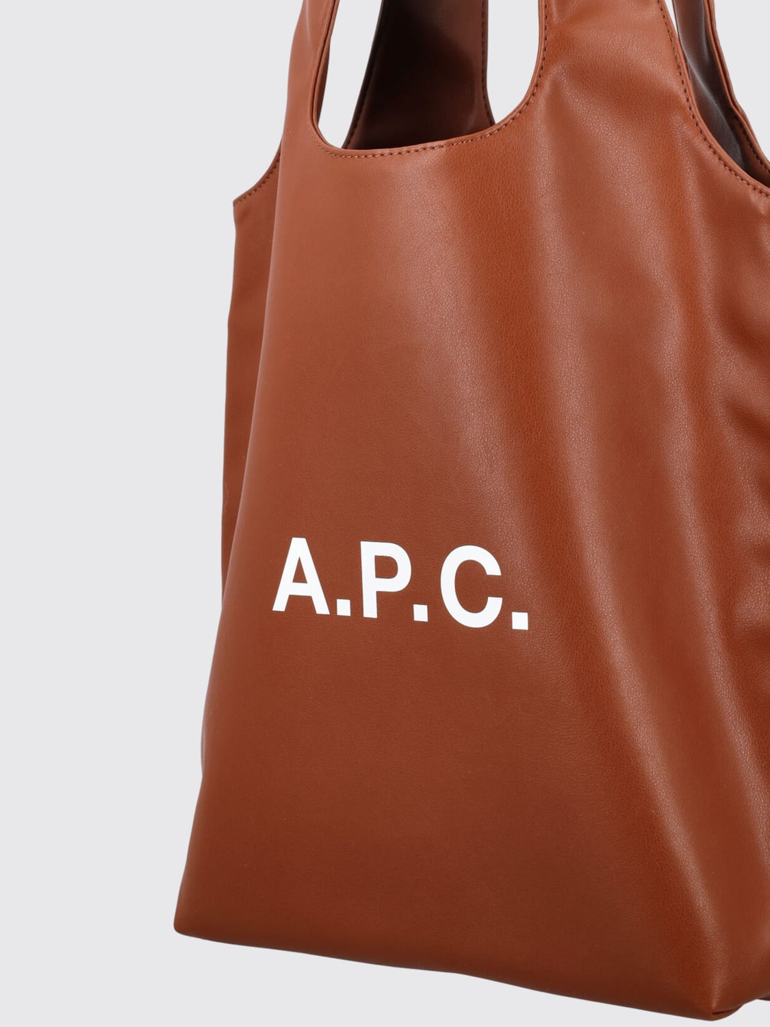 A.P.C. BORSA A TRACOLLA: Borsa Ninon Tote A.P.C. in pelle sintetica , Nocciola - Img 3