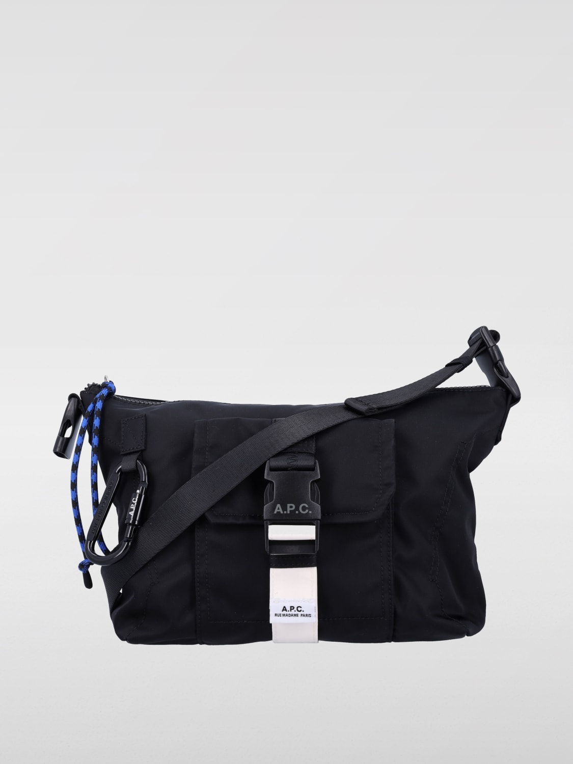 A.P.C. BORSA A TRACOLLA: Borsa Trek A.P.C. in nylon , Nero - Img 1