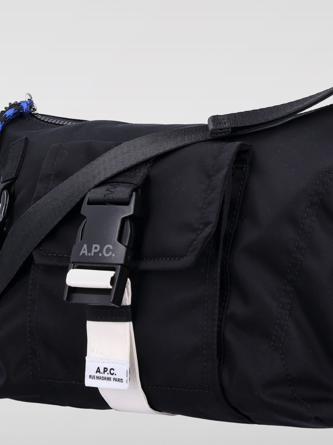 A.P.C. BORSA A TRACOLLA: Borsa Trek A.P.C. in nylon , Nero - Img 3