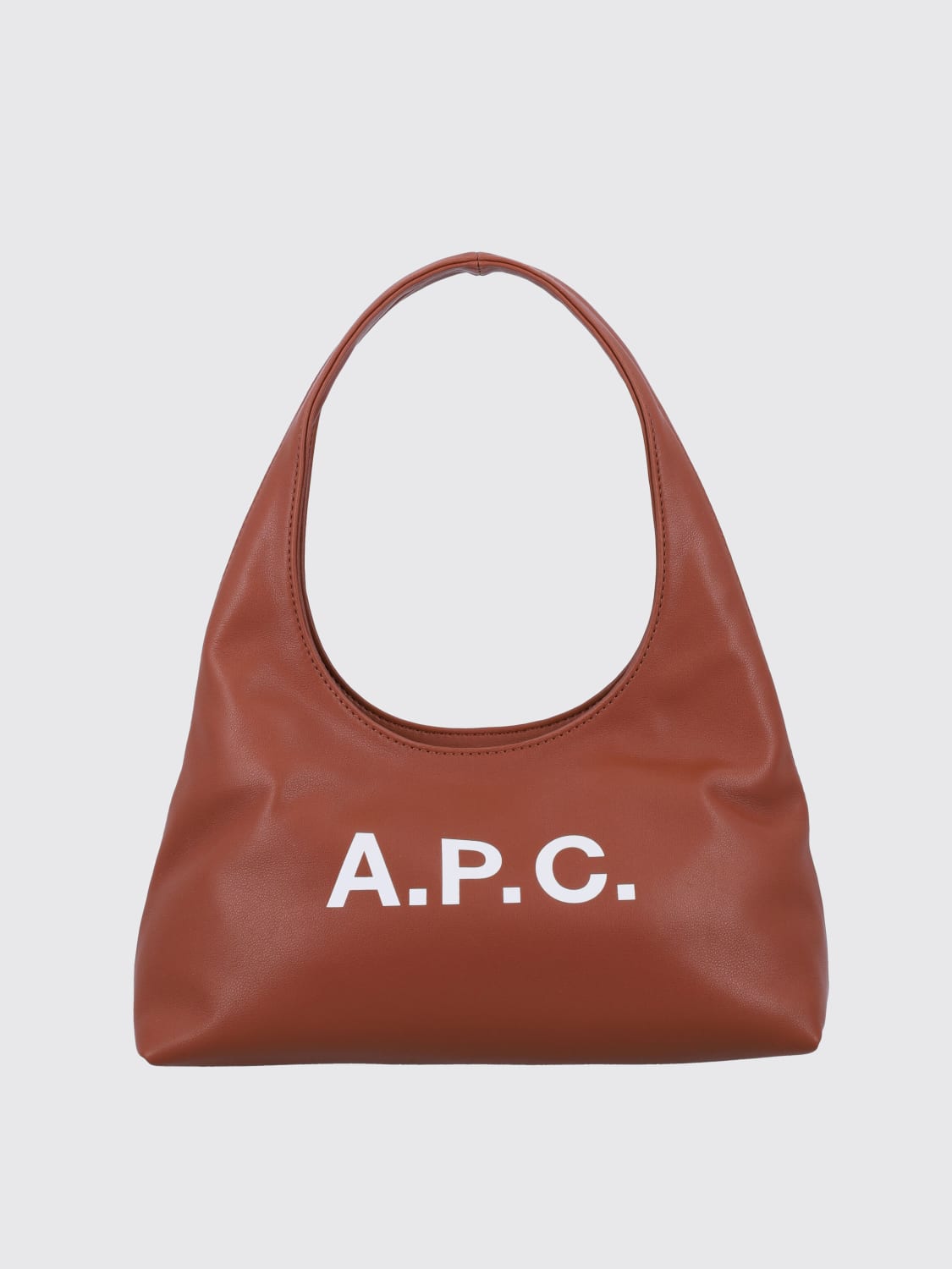 A.P.C. BORSA A SPALLA: Borsa Ninon A.P.C. in pelle sintetica , Mattone - Img 1
