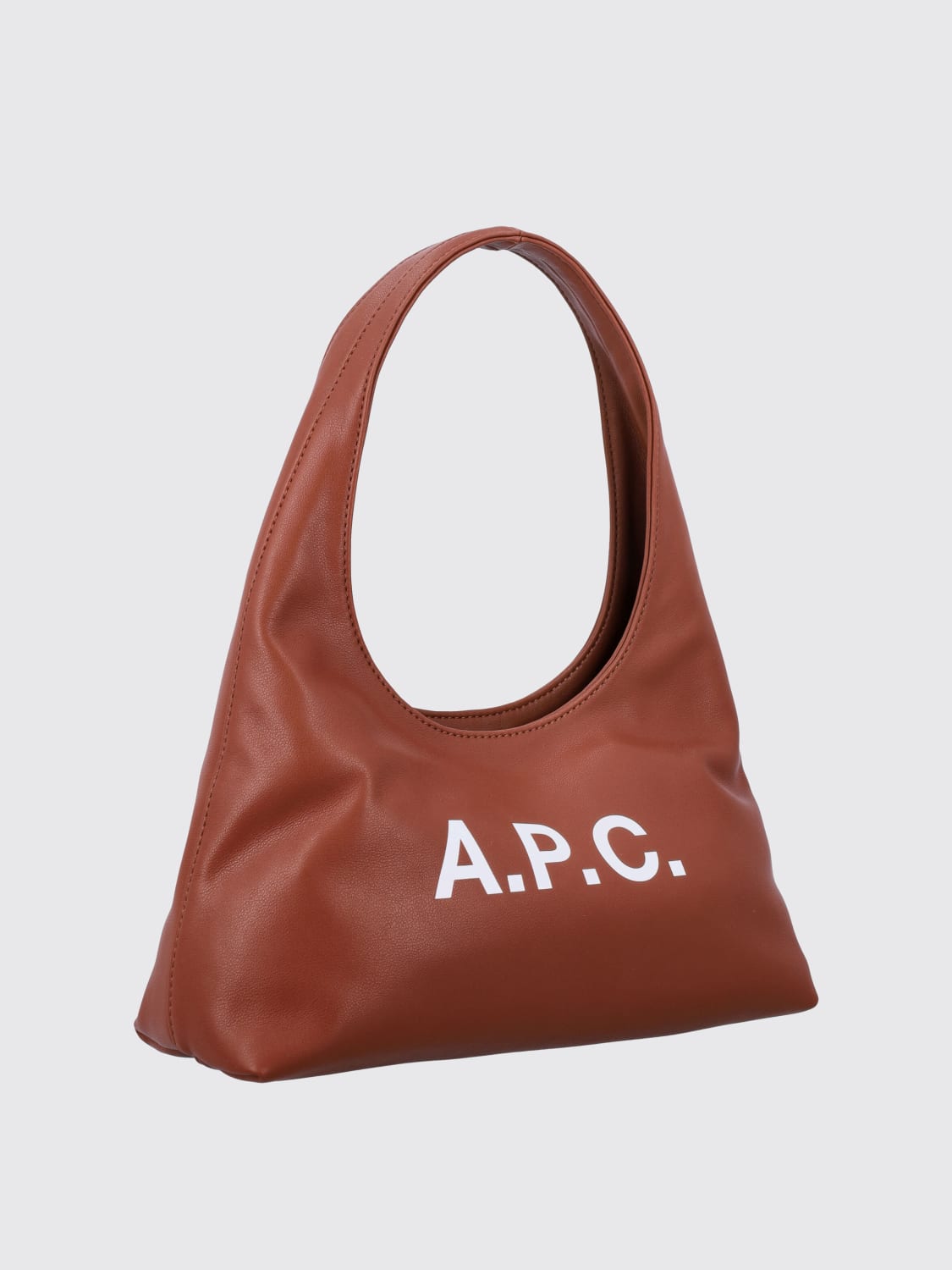 A.P.C. BORSA A SPALLA: Borsa Ninon A.P.C. in pelle sintetica , Mattone - Img 3