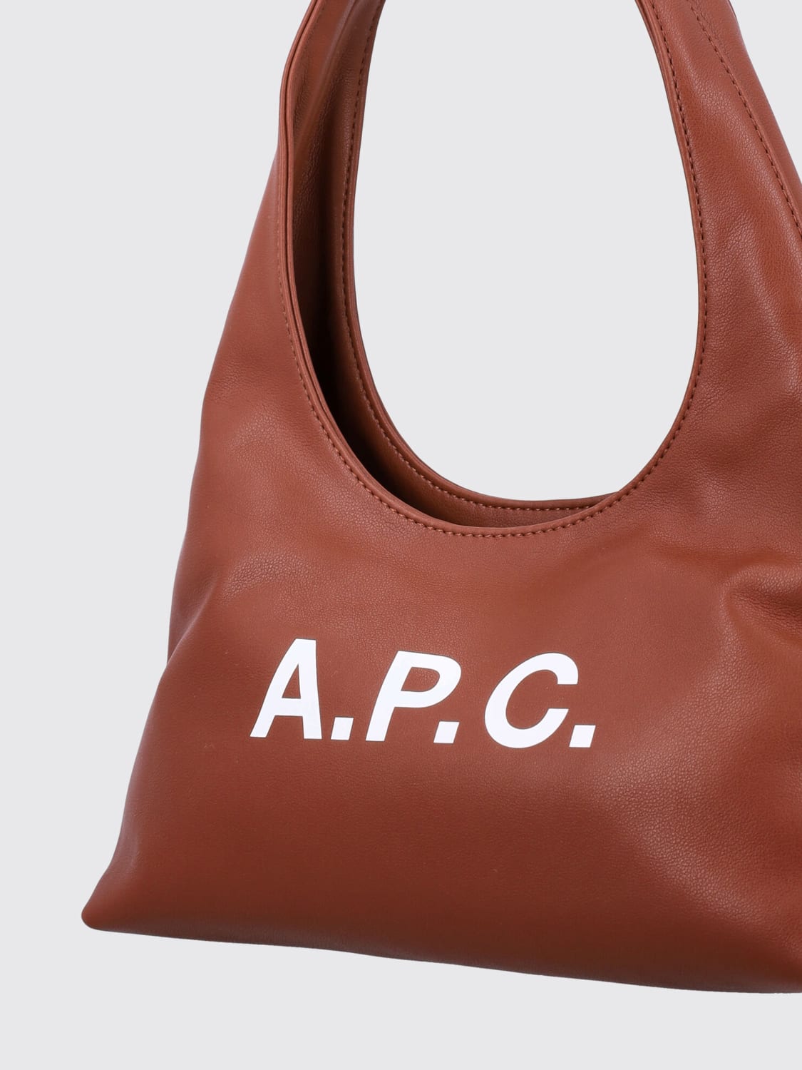 A.P.C. BORSA A SPALLA: Borsa Ninon A.P.C. in pelle sintetica , Mattone - Img 4