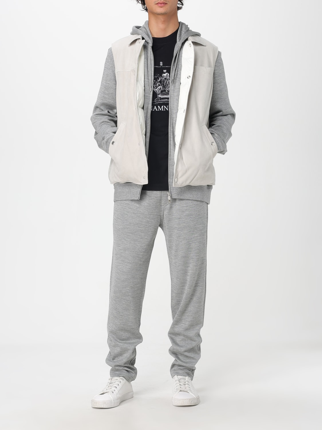 BRUNELLO CUCINELLI SUIT VEST: Jacket men Brunello Cucinelli, Ice - Img 2