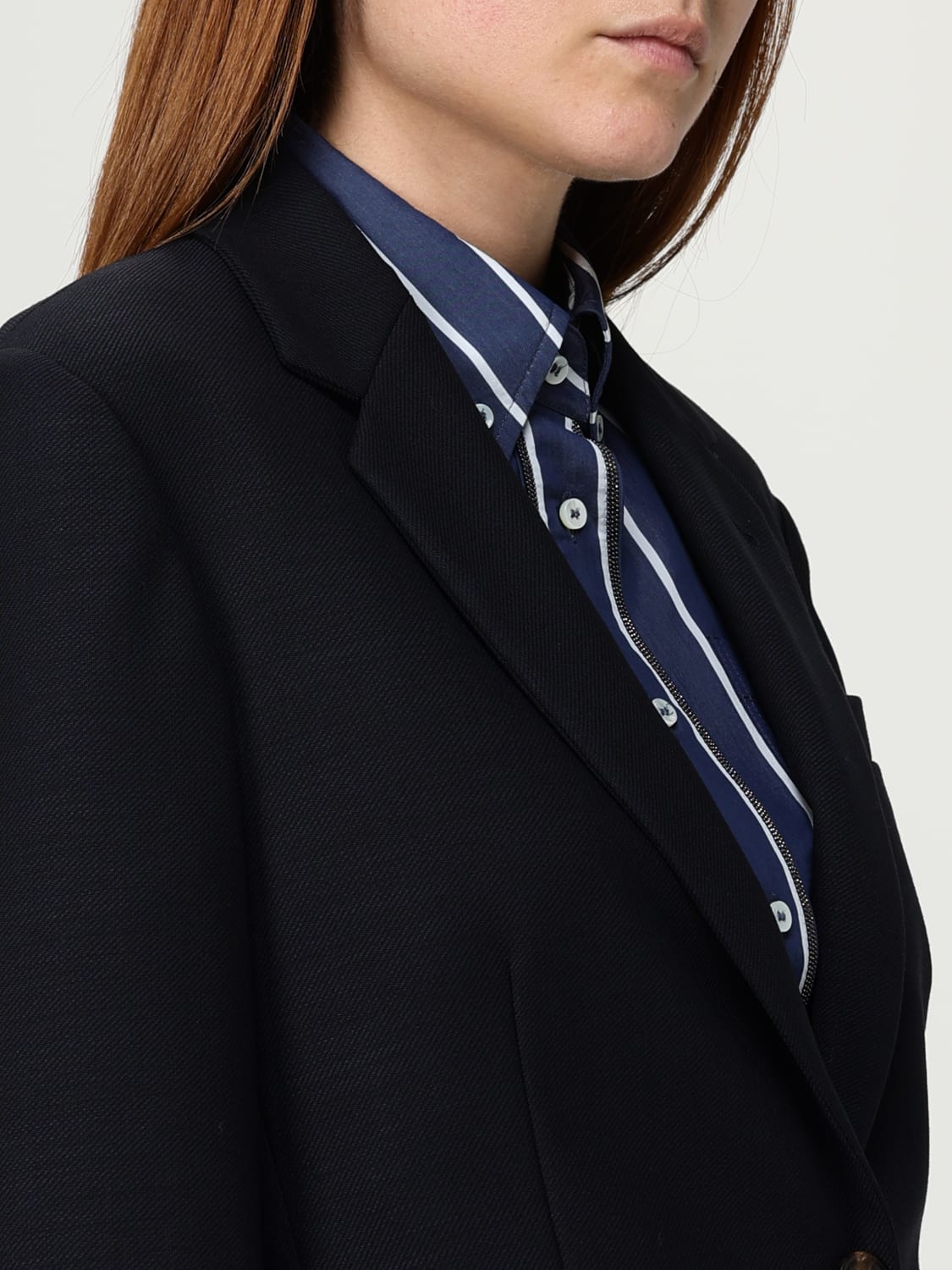 BRUNELLO CUCINELLI JACKET: Jacket woman Brunello Cucinelli, Blue - Img 5