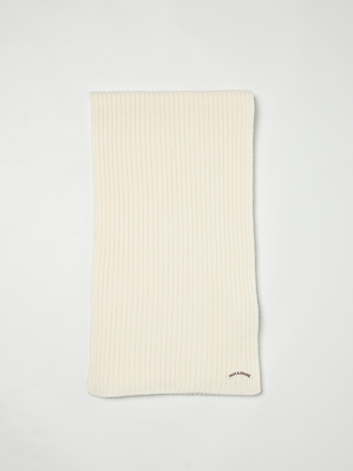 PAUL & SHARK SCIARPA: Sciarpa Paul & Shark in lana a coste , Panna - Img 1
