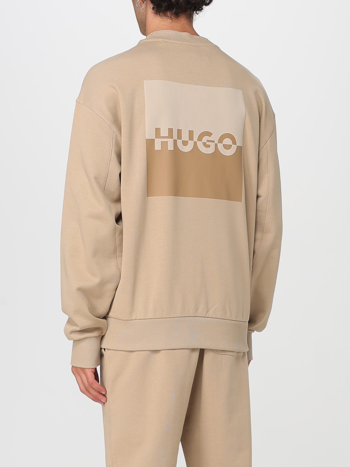 HUGO SWEATSHIRT: Sweatshirt men Hugo, Beige - Img 3