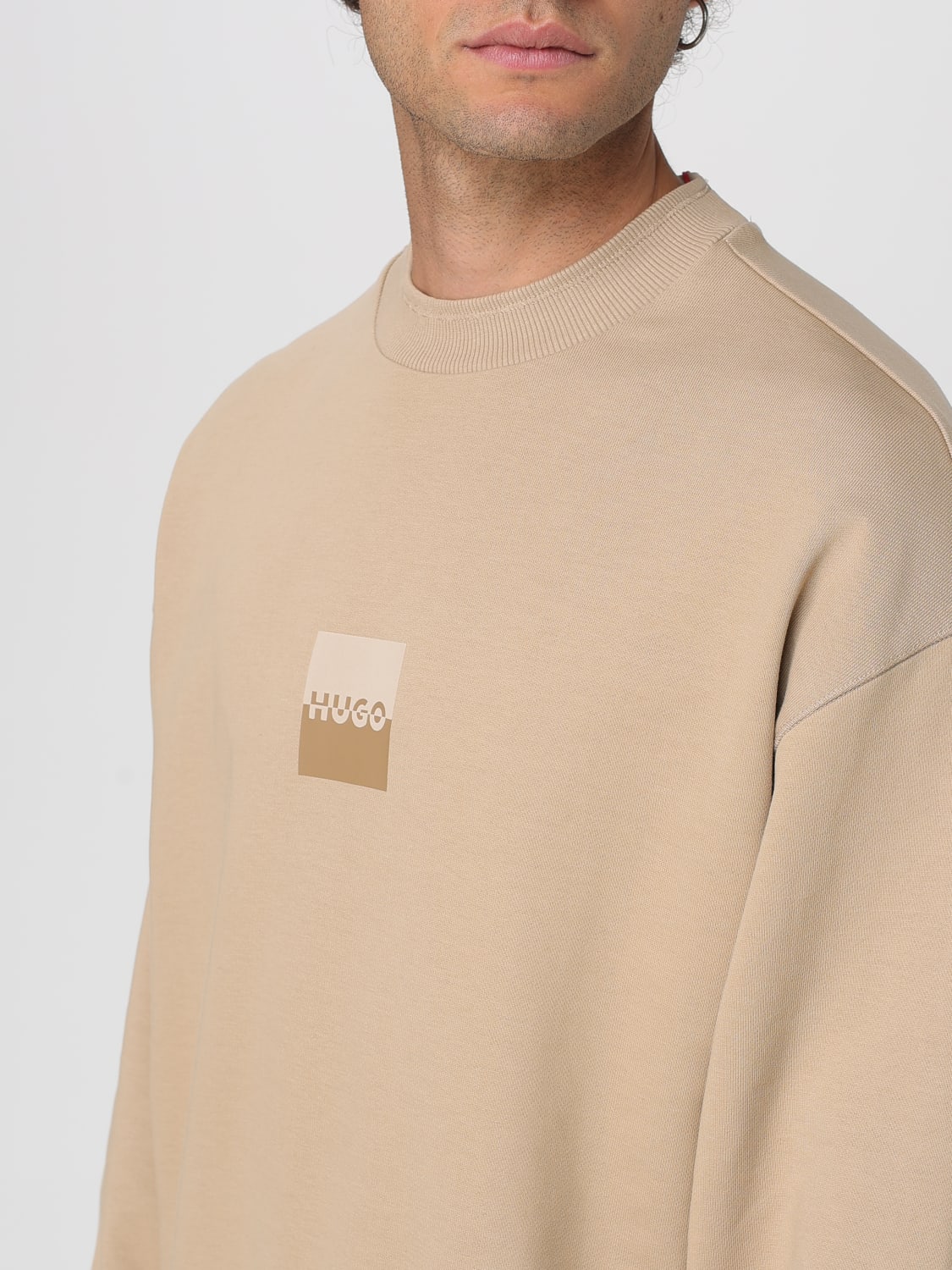 HUGO SWEATSHIRT: Sweatshirt men Hugo, Beige - Img 4