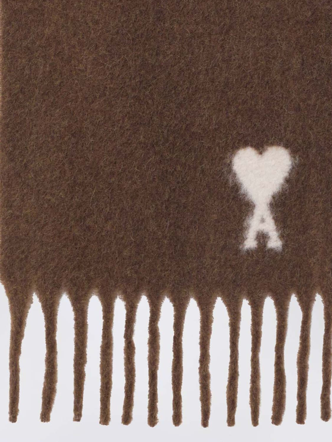 AMI PARIS BUFANDA: Bufanda hombre Ami Paris, Marrón - Img 2