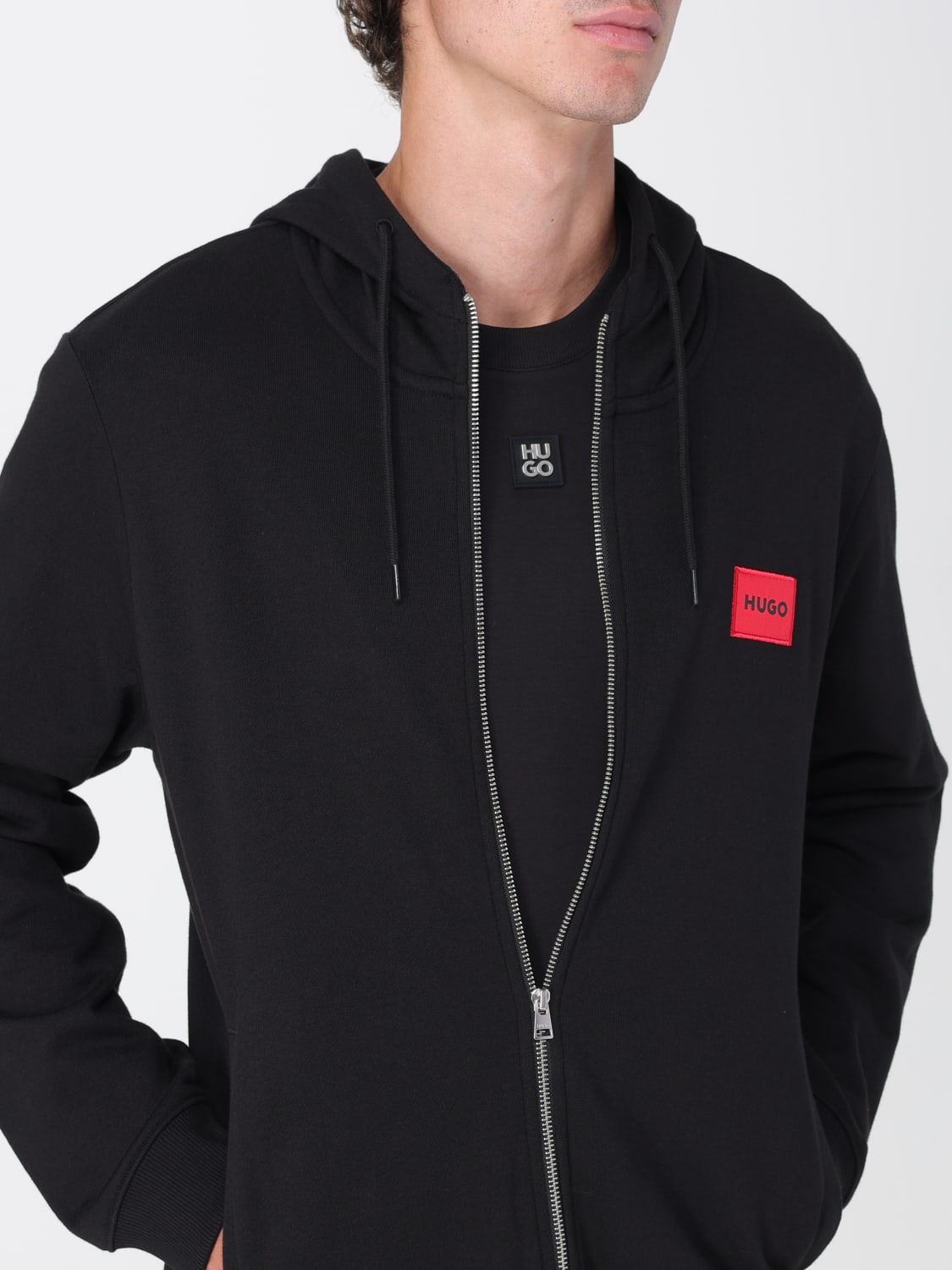 HUGO SWEATSHIRT: Sweatshirt men Hugo, Black - Img 5