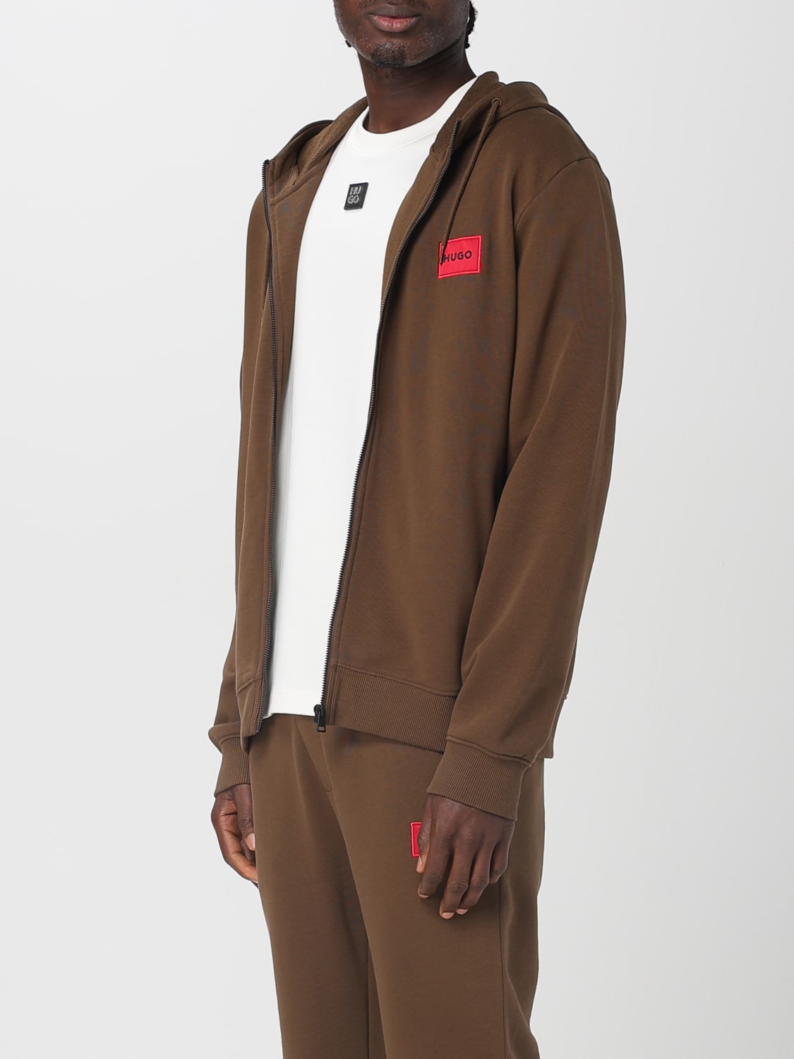 HUGO SWEATSHIRT: Sweatshirt men Hugo, Brown - Img 4