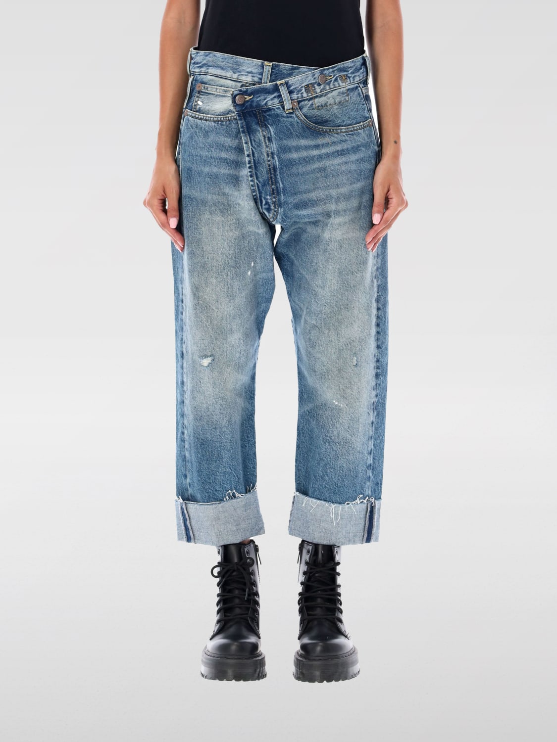 R13 JEANS: Jeans R13 in denim , Blue - Img 1