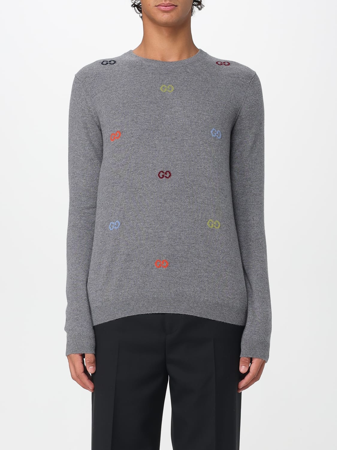 GUCCI SWEATER: Sweater men Gucci, Grey - Img 1