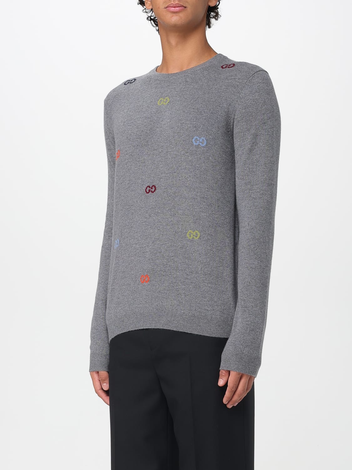 GUCCI SWEATER: Sweater men Gucci, Grey - Img 4