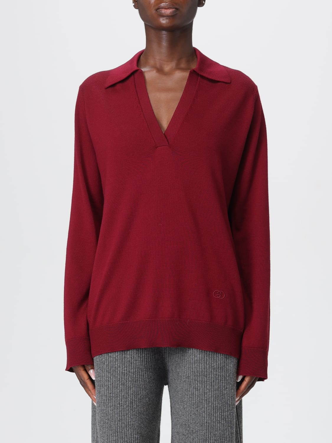 GUCCI POLO: Polo mujer Gucci, Granate - Img 1