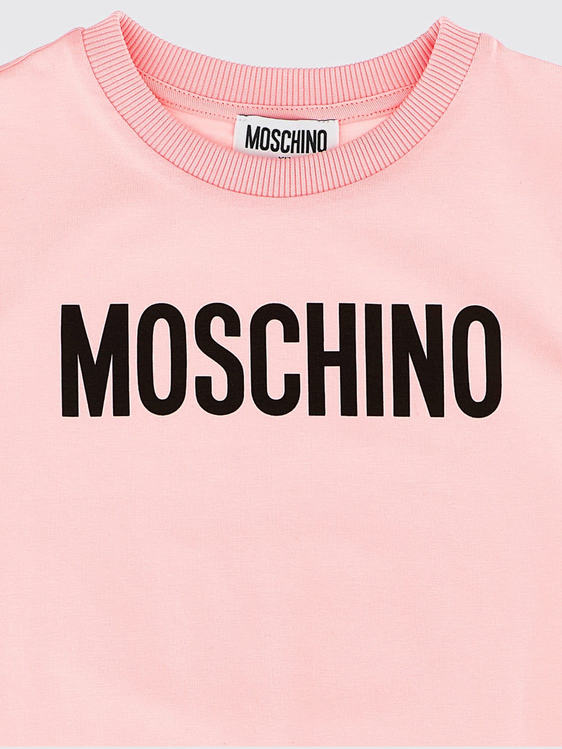 MOSCHINO T-SHIRT: T-shirt in cotone con logo Moschino, Rosa - Img 3