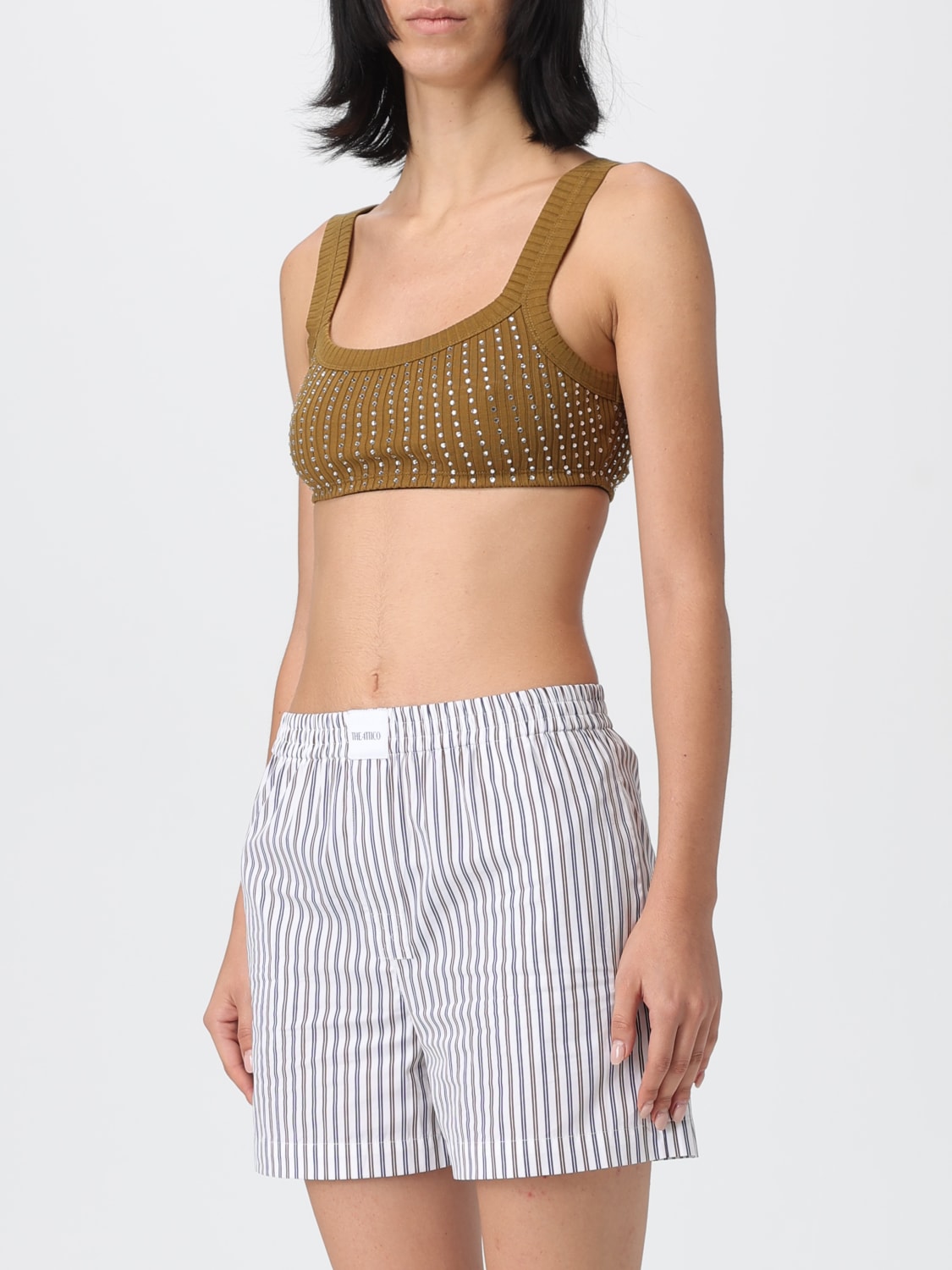 THE ATTICO TOP: Lingerie woman The Attico, Green - Img 4