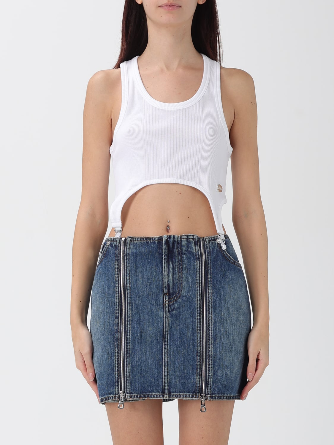 JEAN PAUL GAULTIER TOP: Top woman Jean Paul Gaultier, White - Img 1