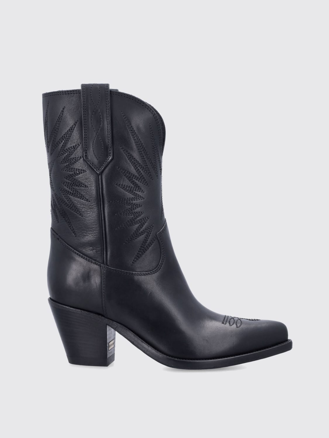 GOLDEN GOOSE BOOTS: Flat shoes woman Golden Goose, Black - Img 1