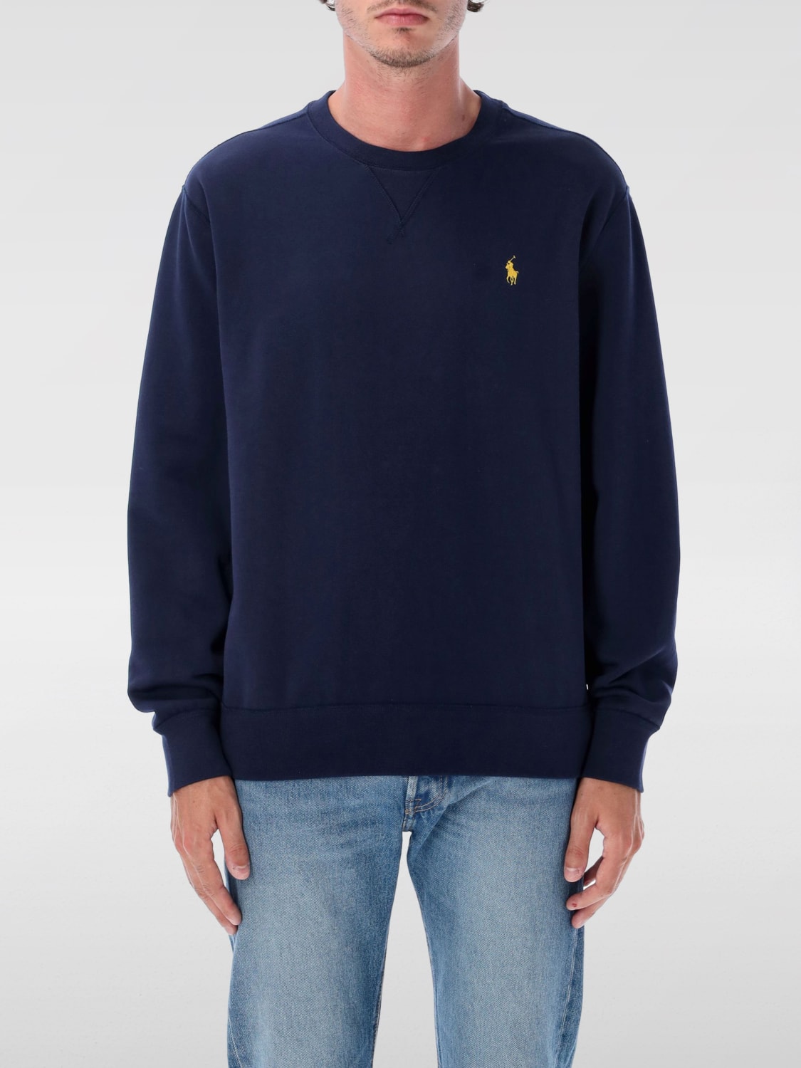 POLO RALPH LAUREN FELPA: Felpa basic Polo Ralph Lauren in misto cotone , Blue Navy - Img 1