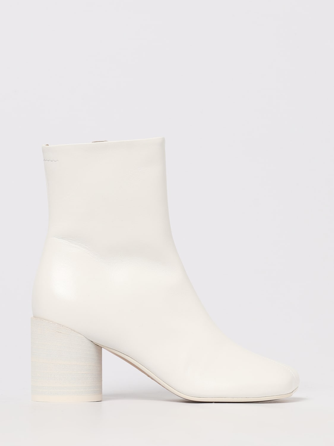 MM6 MAISON MARGIELA STIEFEL: Flache stiefeletten damen Mm6 Maison Margiela, Weiß - Img 1