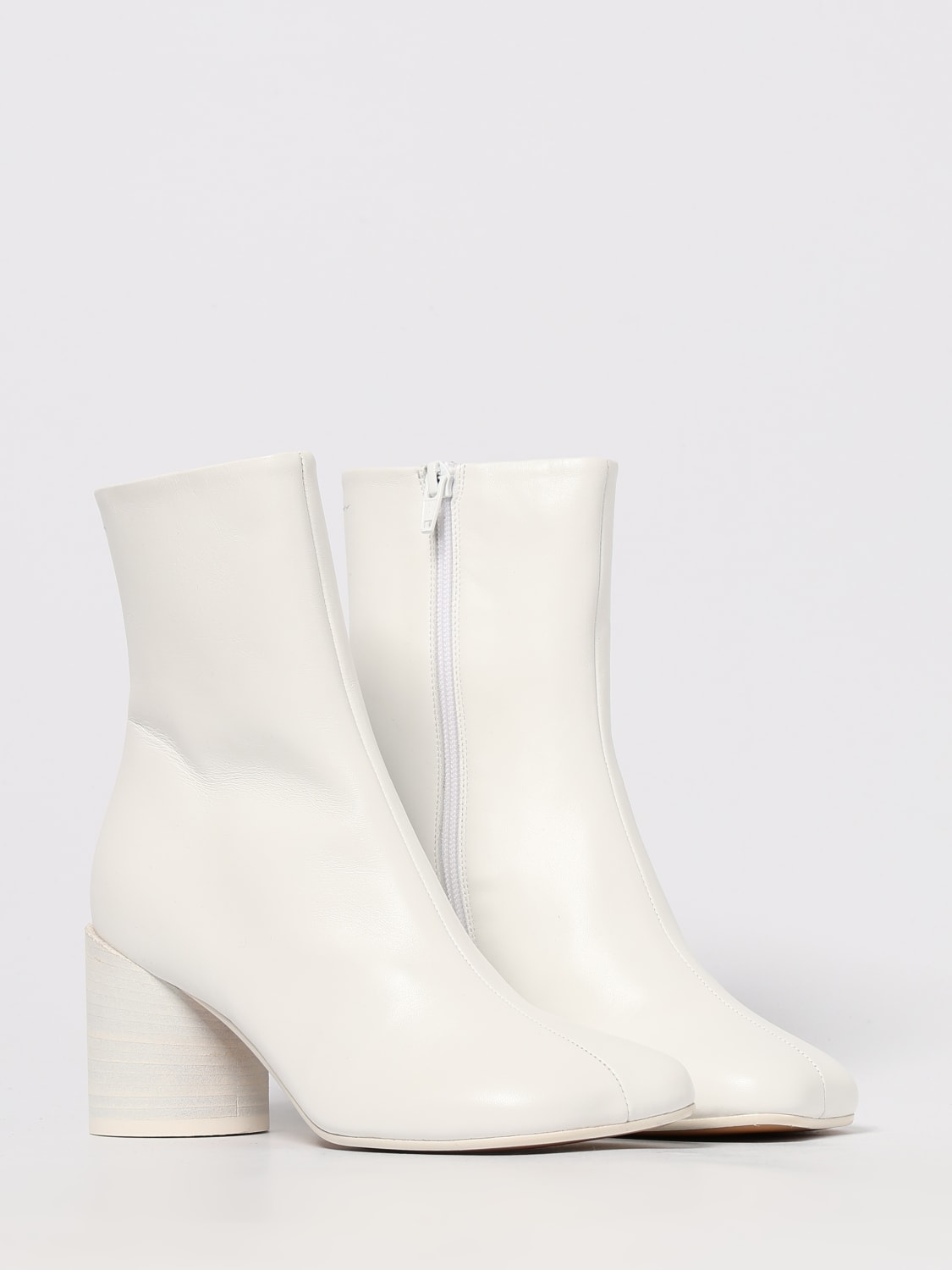 MM6 MAISON MARGIELA STIEFEL: Flache stiefeletten damen Mm6 Maison Margiela, Weiß - Img 2